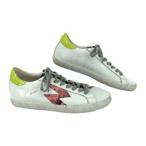 SE Boutique by Sam Edelman White/Pink Glitter Accent Sneakers | Size 9